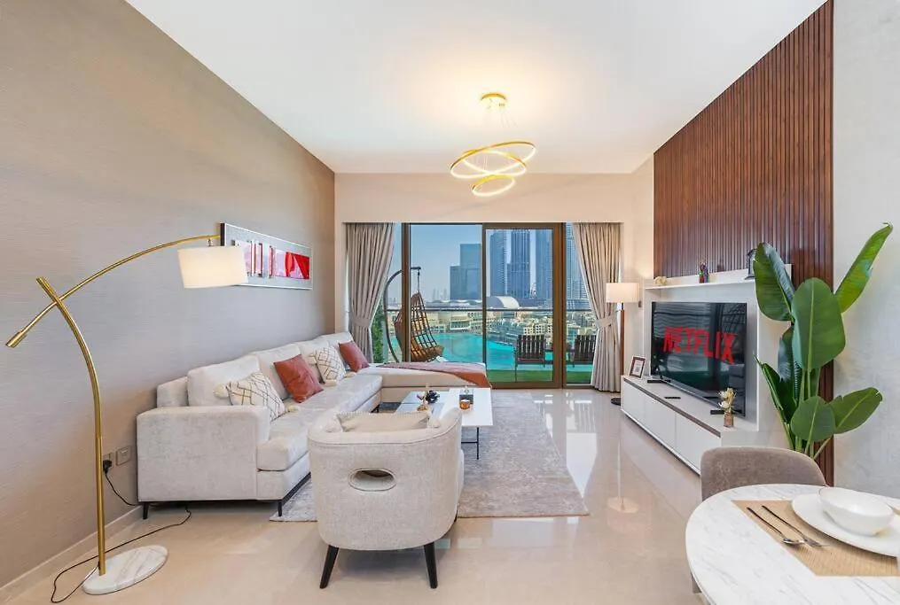 4Min To Dubai Mall - Pool Access - King Bed Apartman