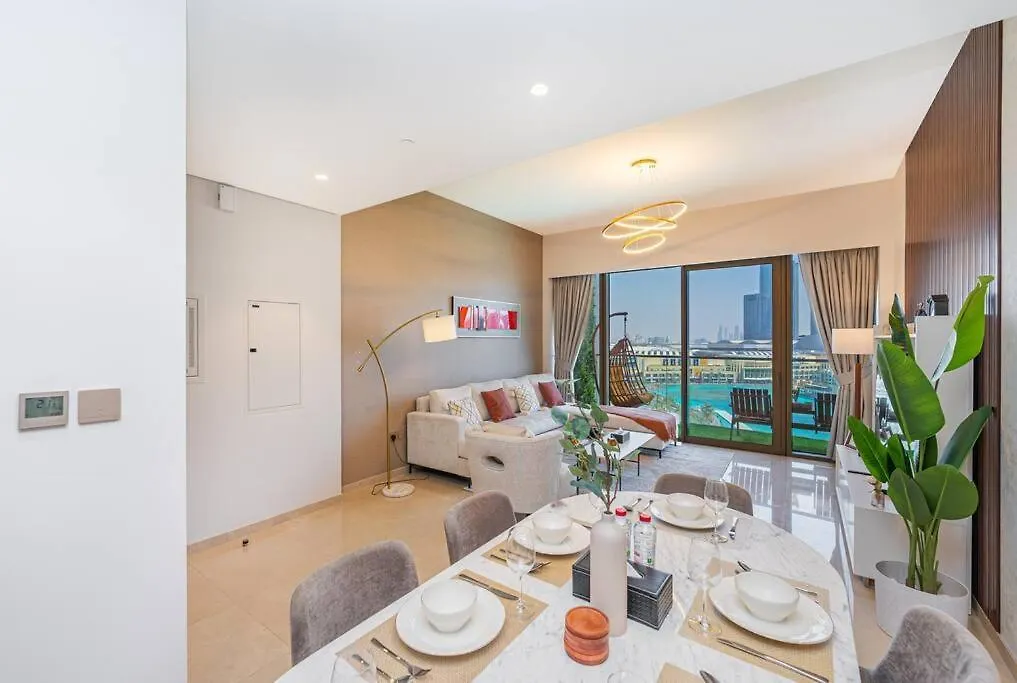 4Min To Dubai Mall - Pool Access - King Bed
